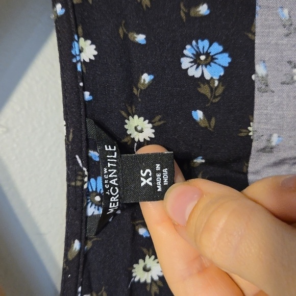 J.Crew Mercantile Women Floral Wrap Belt V neck hobo dress sz XS - Picture 4 of 9